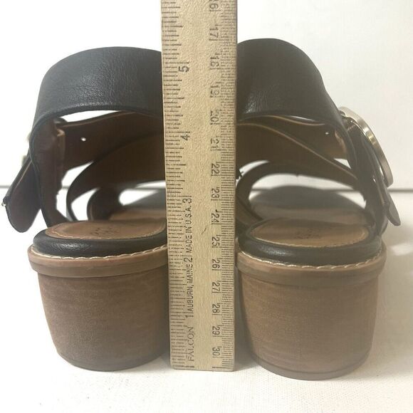 Sofft Womens 10 M Heel Sandals Faux Leather Black Comfort Casual Sling Back Open - Picture 9 of 11